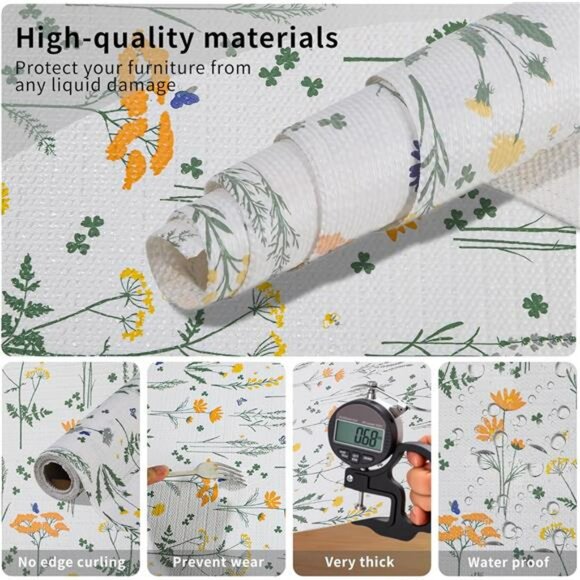 Non Slip Shelf Liner 12 x 118 Inch Waterproof Drawer Cabinet Liner Kitchen Mat - Picture 6 of 8